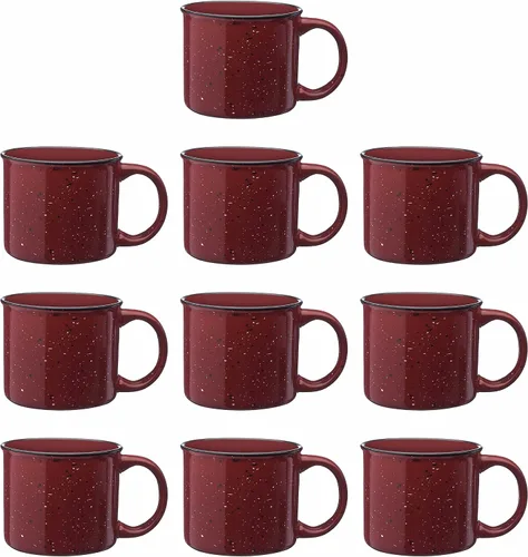 Vista 25 de DISCOUNT PROMOS Tazas de Café de Cerámica Personalizadas para Fogata de 13 oz. Juego de 100, Paquete Personalizado a Granel - Perfecto para Té