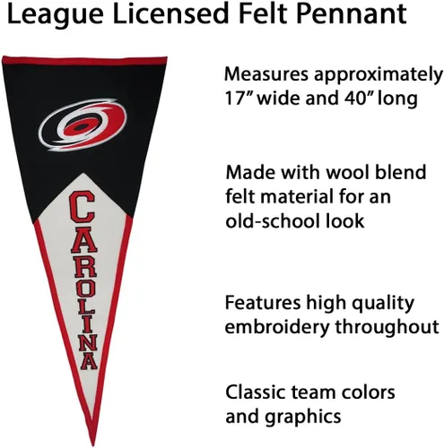 Vista 5 de Banderín clásico de Carolina Hurricanes NHL (17.5 x 40.5 pulgadas)
