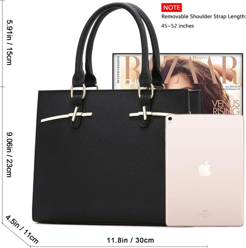 Vista 8 de Carteras para mujer, bolsos cruzados, bolsos para mujer, cartera de hombro de cuero PU, bolso satchel tote con asa superior