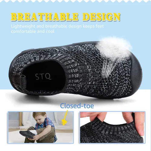 Vista 3 de STQ Zapatos deportivos ligeros para niños y niñas pequeños