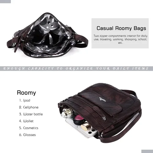 Vista 5 de Bolsos bandolera Angel Kiss para mujer de piel sintética con correa ajustable