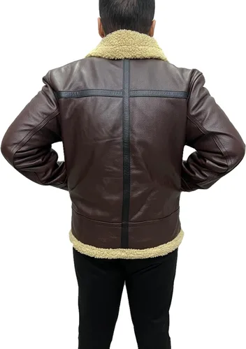 Vista 3 de RE 4 Remake Leon Scott Kennedy - Chaqueta de piel sintética de vaca auténtica