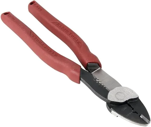 Vista 3 de Klein Tools 2005N - Cortador de alambre, fabricado en EE. UU., pelacables, herramienta de enganche, pela alambre trenzado de 10-18 AWG, engancha