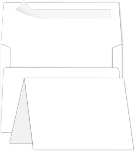 Vista 15 de Goefun Tarjetas y sobres de papel kraft marrón de 5 x 7 pulgadas, sobres A7 autosellados con cartulina marrón plegada de 5 x 7 pulgadas, paquete