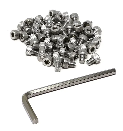 Vista 232 de iexcell Kit de tornillos de cabeza hexagonal de acero inoxidable 304, 100 unidades M2 x 0.157 in, paso de rosca de 0.016 in