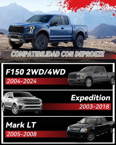 Vista 2 de PROEZE Kit de nivelación de elevación delantera de 1.5" para F150 2004-2024, Expedition 2003-2018, Mark LT 2005-2008, Kit de espaciadores