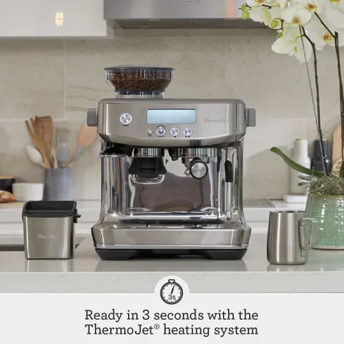 Vista 10 de Breville BES878BSS Barista Pro - Máquina de café expreso, acero inoxidable cepillado Trufa Negra