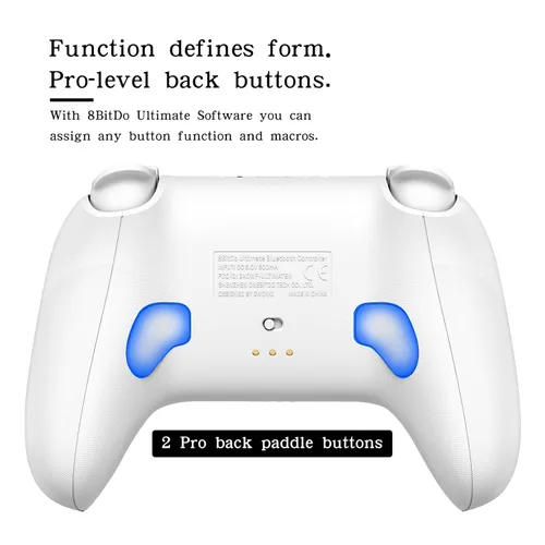 Vista 4 de 8Bitdo Ultimate Bluetooth Switch Pro Controller with Charging Dock,Wireless Gamepad with Hall Effect Sensor Joystick for SwitchWindowsSteam Deck,A