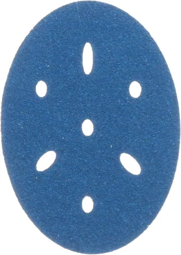 Vista 10 de 3M 3M-36142 Hookit disco abrasivo azul multi-agujero, 3" 80 Grado