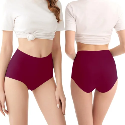 Vista 2 de FallSweet - Ropa interior para mujer sin costuras ni marcas y cintura alta, paquete múltiple