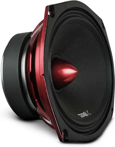 Vista 24 de Altavoz DS18 PRO de rango medio, cúpula en compresión de aluminio roja, altavoces de puerta de audio de alta calidad para auto o camión sistema