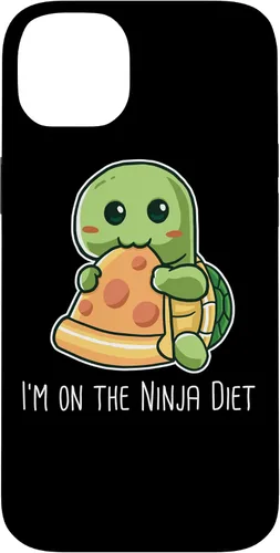 Vista 14 de Funda para iPhone 11 Pro Max I'm On The Ninja Diet Divertida Tortuga Comiendo Pizza Nerd Geek