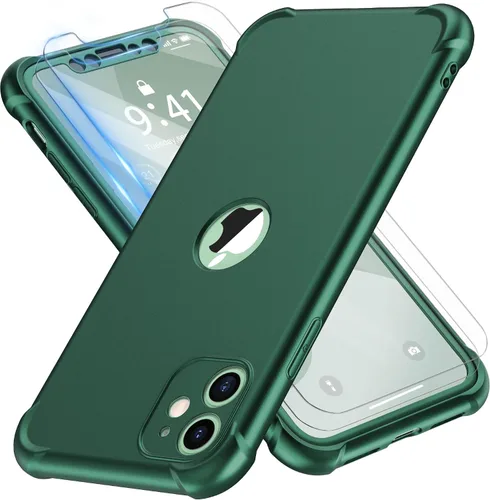 Vista 101 de ORETECH Funda para iPhone 11, con [2 protectores de pantalla de vidrio templado] [prueba de caídas de grado militar de 10 pies]