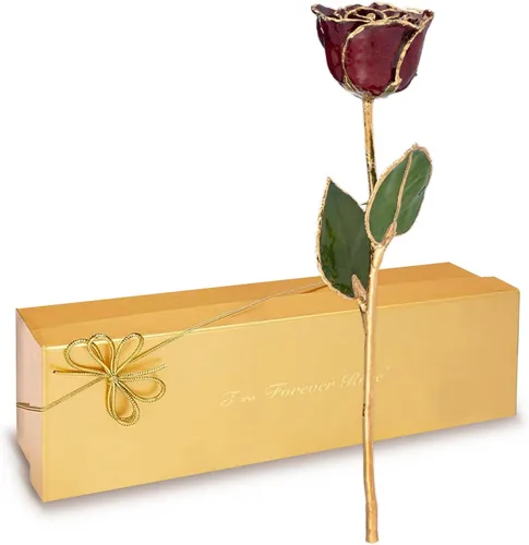 Vista 9 de Forever Rose Sumergido a mano en oro de 24 quilates, piedra natal de junio Perla de junio