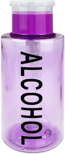 Vista 6 de Dispensador de bomba de empuje transparente de 7 onzas, botella recargable vacía con tapa abatible, para esmalte de uñas, viajes, embalaje
