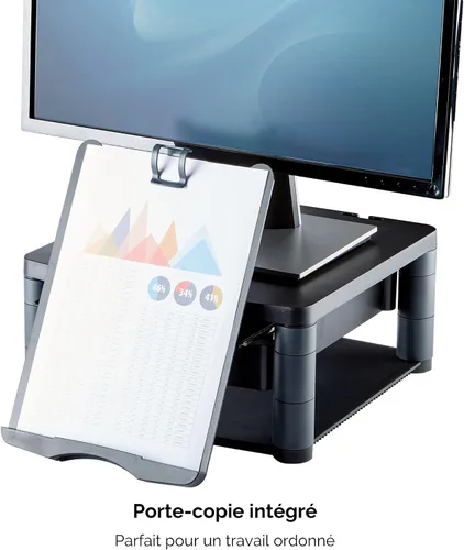 Vista 5 de Fellowes Soporte de monitor de altura ajustable de alta calidad, color Negro
