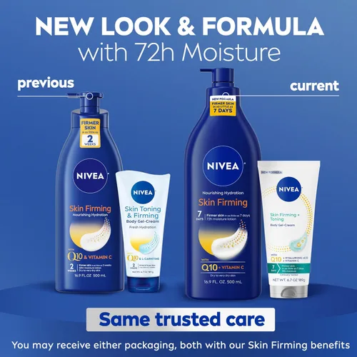 Vista 2 de NIVEA Loción corporal nutritiva hidratante reafirmante para la piel (16.9 onzas líquidas) + crema de gel corporal reafirmante y tonificante