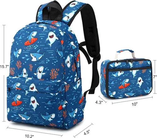 Vista 78 de CAMTOP - Conjunto de mochila y lonchera con estampados divertidos para niños de preescolar y primaria), Y0058-2