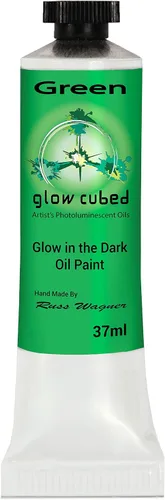 Vista 42 de Pintura al óleo profesional que brilla en la oscuridad Artista Pintura al óleo luminiscente fosforescente autoluminosa Glow Cubed
