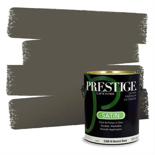 Vista 241 de Prestige Paints - Pintura exterior e imprimación en uno, 1 galón, plano, compatibilidad comparable con el color menta «Whipped Mint» de Behr