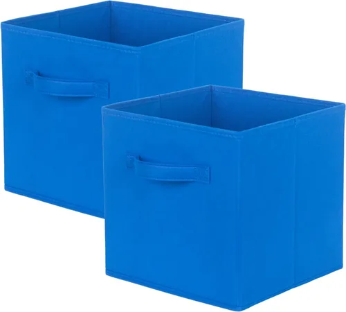 Vista 31 de PowerKing Cubos de almacenamiento plegables con asas, contenedores plegables de tela para estantes de armario, contenedores de almacenamiento