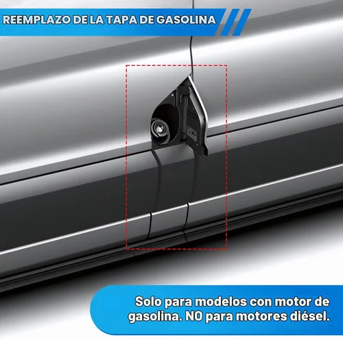 Vista 4 de Puerta de Combustible de Tránsito Compatible con Furgonetas Ford Transit 150 250 350 HD 2015-2023 – Puerta de Gas de Tránsito con Cubierta Blanca