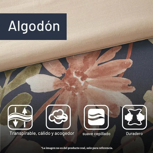 Vista 4 de Juego de edredón Madison Park, juegos de edredón floral tamaño queen, edredones de algodón, microfibra reversible, juego de cama ligero para todas