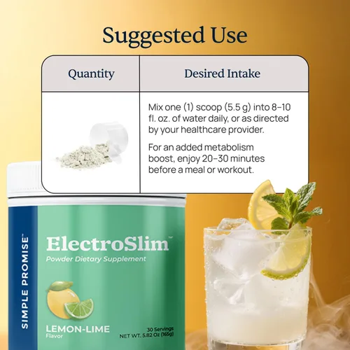 Vista 7 de ElectroSlim - Polvo de electrolitos Keto para hombres y mujeres, sabor limón y lima