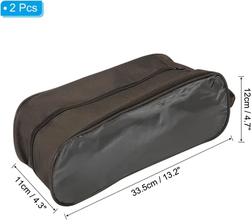Vista 2 de PATIKIL Bolsas de zapatos de golf, bolsa organizadora de zapatos deportivos portátil, bolsa transpirable con cremallera para zapatos deportivos