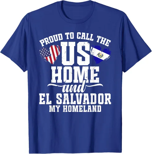 Vista 14 de Traje salvadoreño para hombre y mujer, camiseta de El Salvador con la bandera de Estados Unidos, Negro -, Pequeña