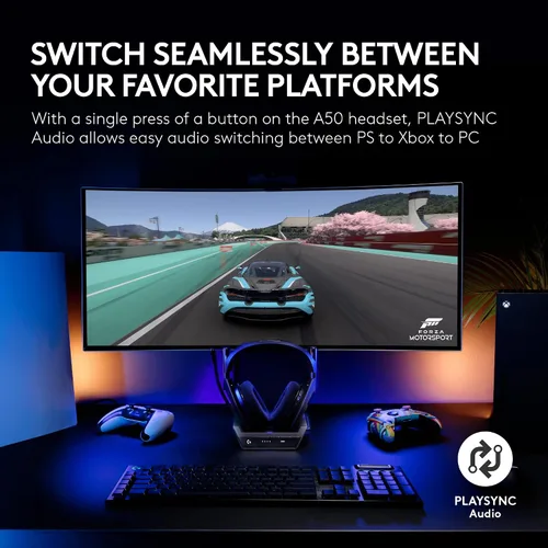 Vista 3 de Logitech G Astro A50 Auriculares inalámbricos multiplataforma para juegos Negro