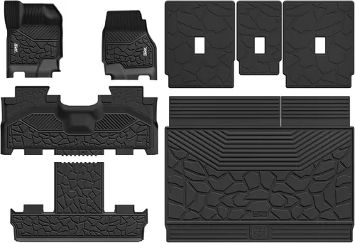 Vista 23 de 3W Alfombrillas para Ford F-150 2015-2025 y F150 Lightning SuperCrew 2022-2025 (sin almacenamiento plano plegable), TPE para todo tipo de clima