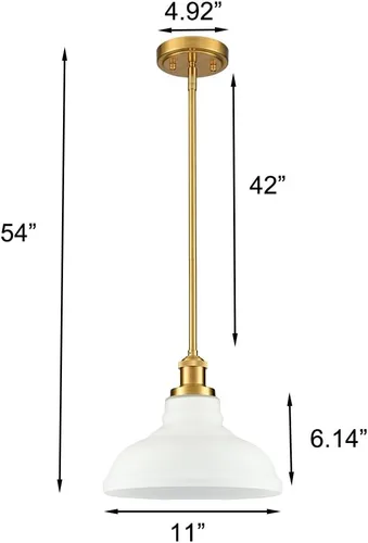 Vista 9 de HOLKIRT Modernas lámparas colgantes doradas, luces colgantes de isla de cocina, luces colgantes para dormitorio, comedor, baño con cúpula de cristal