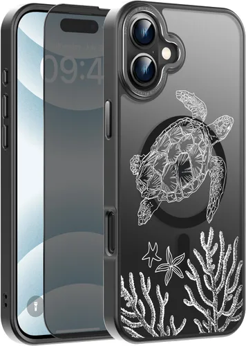 Vista 20 de Goodon para iPhone 15 Pro Max con protector de pantalla de privacidad, compatible con Magsafe, funda translúcida mate a prueba de golpes - Linda
