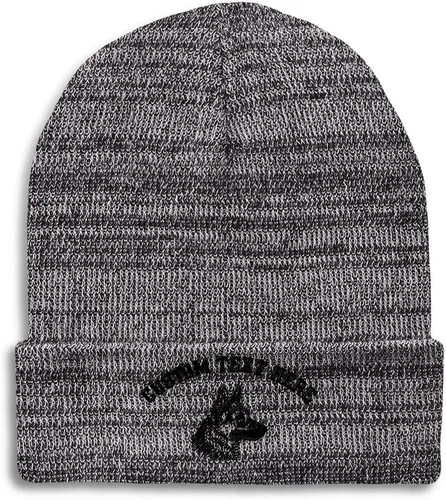 Vista 18 de Gorros personalizados para hombre, sombreros de invierno bordados de cabeza de pastor alemán negro para mujer, gorra de cráneo de acrílico, 1