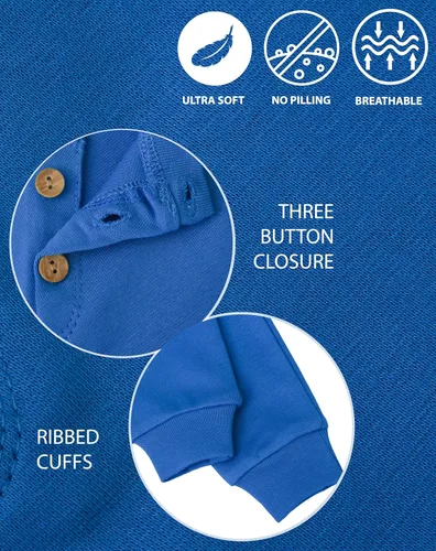 Vista 3 de Lilax Conjunto de traje para niños pequeños y bebés, sudadera sólida y pantalones deportivos para uso diario y conjunto de pantalones de juego
