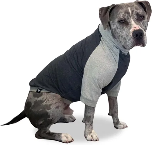 Vista 12 de Tooth & Honey Camisa para perros grandes, transpirable, de algodón y elastano, con cobertura completa debajo del vientre, para aliviar alergias