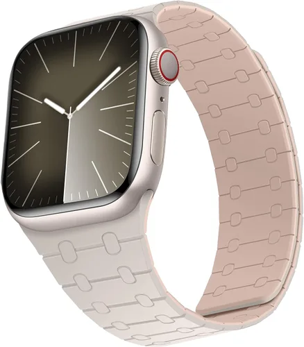 Vista 31 de Compatible con correa de Apple Watch de 49mm 46mm 45mm 44mm 42mm 41mm 40mm 38mm, correa de bucle magnético ajustable de silicona para iWatch Ultra