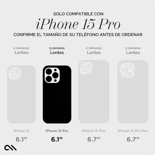 Vista 2 de Case-Mate Funda para iPhone 15 Pro – Brillante iridiscente [protección contra caídas de 12 pies] [Compatible con MagSafe] Funda magnética con bonito