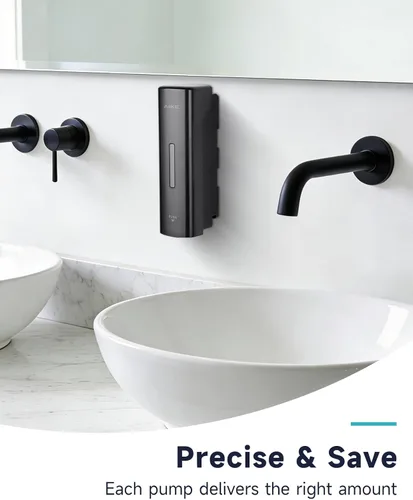 Vista 8 de AIKE EasyPush - Dispensador de jabón líquido para montaje en pared Negro