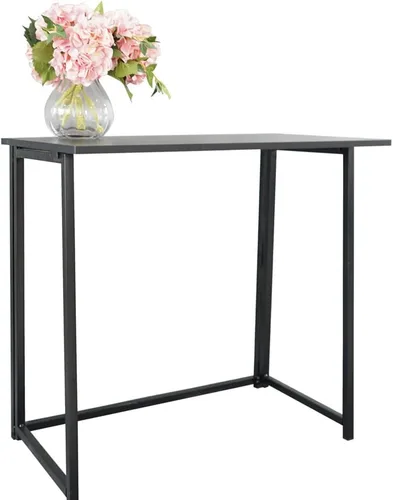 Vista 6 de Escritorio plegable para computadora para espacios pequeños, necesita montaje, escritorio de oficina en casa, mesa plegable para computadora, mesa