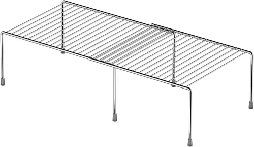 Vista 7 de iPEGTOP Organizador de armario de cocina expandible, 2 piezas ajustables para congelador, estante de alambre de almacenamiento de alambre a prueba