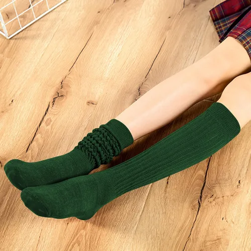 Vista 7 de UTTPLL Calcetines largos de algodón para mujer, calcetines largos de algodón para dormir, hasta la rodilla, para gimnasio, calcetines para botas