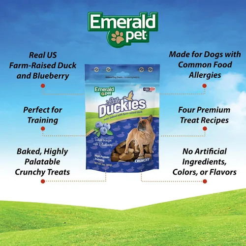 Vista 4 de Emerald Pet Little Duckies - Golosinas crujientes naturales para perros, hechas en Estados Unidos