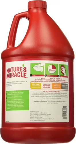 Vista 2 de Nature's Miracle Gato eliminador avanzado de manchas y olores, para desastres severos de gatos
