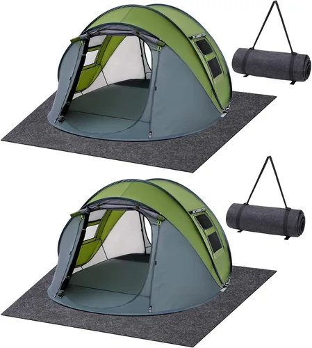 Vista 10 de Alfombra de Carpa para Acampar, Alfombra Impermeable para Tienda Interior/Exterior, Forro Protector Impermeable que te Mantiene Caliente y Seco