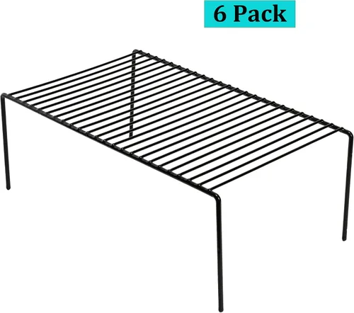 Vista 8 de iPEGTOP Juego de 6 organizadores grandes (15.7 x 9.4 pulgadas) para armario de cocina, estante de alambre de metal para almacenamiento de armario