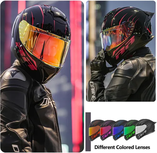 Vista 6 de Casco abatible de cara completa para motocicleta, casco integrado con Bluetooth, aprobado por DOTECE, cascos modulares de motocross, múltiples