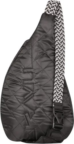 Vista 2 de KAVU Paquete de mini eslinga acolchada de diamante original de cuerda, Negro