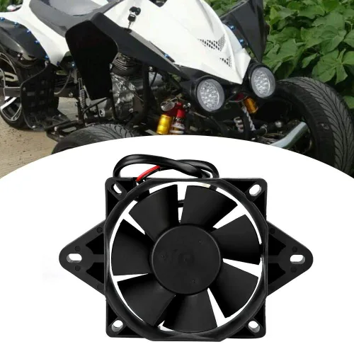 Vista 5 de Acouto Ventilador de radiador de motocicleta Ventilador de refrigeración de motor eléctrico 12V ATV Ventilador de refrigeración Radiador universal